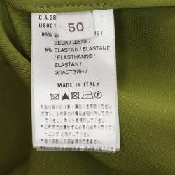 مملوكة مسبقًا Agnona Green Crepe Sleeveless Tops XL