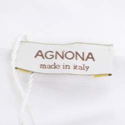 مملوكة مسبقًا قميص أجنونا أبيض قطن بأزرار من الأمام مقاس كبير (لارج)