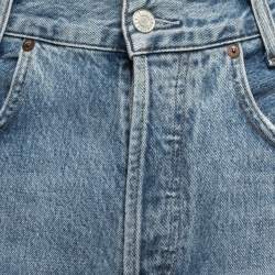 Agolde Blue Denim High Waist Tapered Jeans S Waist 25"