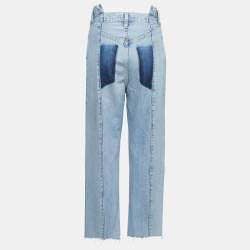 Agolde Blue Washed & Distressed Denim High Rise Jeans S Waist 25"