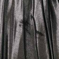 Aidan Mattox Silver Plisse Sleeveless Maxi Dress M
