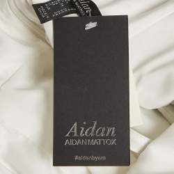 مملوكة مسبقًا فستان آيدان ماتوكس ميدي بكسرات وتفاصيل مكشوفة ليشمير عاجي مقاس صغير