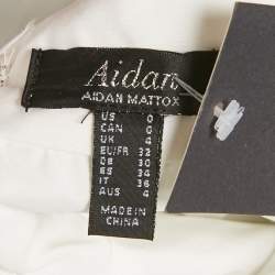 مملوكة مسبقًا فستان آيدان ماتوكس ميدي بكسرات وتفاصيل مكشوفة ليشمير عاجي مقاس صغير