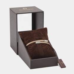 Pre Owned Aigner Crytsal Two Tone Metal Rope Bracelet
