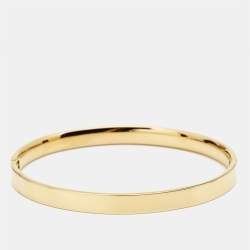 Pre Owned Aigner Crystal Gold Plated Bangle Bracelet