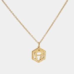 Aigner Logo Crystals Gold Tone Necklace Bracelet Earrings Set