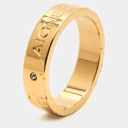 مملوكة مسبقًا خاتم إيغنر شعار كريستال بلون ذهبي وردي مقاس 55