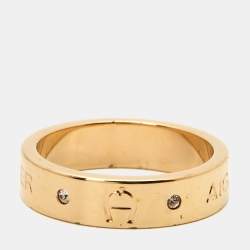 مملوكة مسبقًا خاتم إيغنر شعار كريستال بلون ذهبي وردي مقاس 55