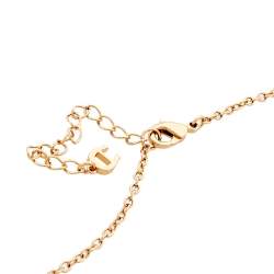 Pre Owned Aigner Gold Tone Crystal Logo Earring & Pendant Necklace Set