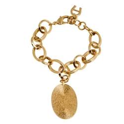 Pre Owned Aigner Rose Gold Plated Cameo Bracelet