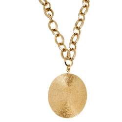 Pre Owned Aigner Gold Plated Cameo Necklace & Earrings Set