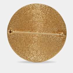 Aigner Crystals Gold Tone Brooch