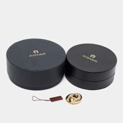Aigner Crystals Gold Tone Brooch