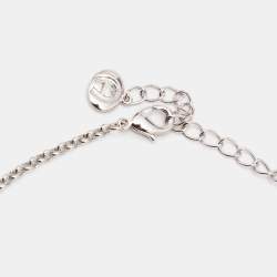 Aigner Crystals Silver Tone Necklace Set with Bracelet
