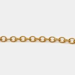 Pre Owned Aigner Resin Gold Tone 3 Motif Necklace