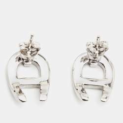 Pre Owned Aigner Crystal SIlver Tone Necklace Set