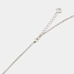 Pre Owned Aigner Crystal SIlver Tone Necklace Set