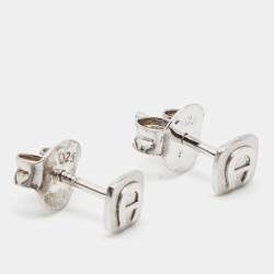 Aigner Logo Sterling Silver Necklace and Earrings