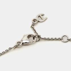 Pre Owned Aigner Crystal Sterling Silver Necklace Set