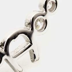 Pre Owned Aigner Crystal Sterling Silver Necklace Set