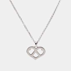 Pre Owned Aigner Crystal Silver Tone Necklace