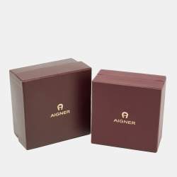 Pre Owned Aigner Crystal Gold Tone Bracelet