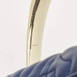 Aigner Blue Signature Leather Genoveva Top Handle Bag