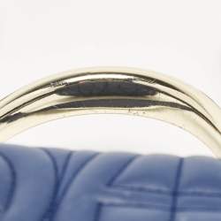 Aigner Blue Signature Leather Genoveva Top Handle Bag