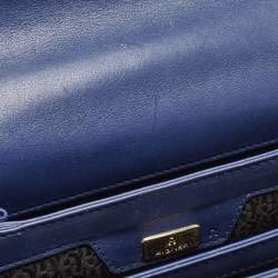 Aigner Blue Signature Leather Genoveva Top Handle Bag