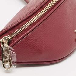Aigner Burgundy Leather Small Serena Belt Bag