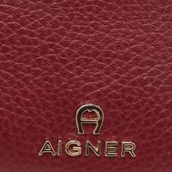 Aigner Burgundy Leather Small Serena Belt Bag