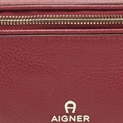 Aigner Burgundy Leather Small Serena Belt Bag