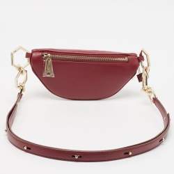 Aigner Burgundy Leather Small Serena Belt Bag