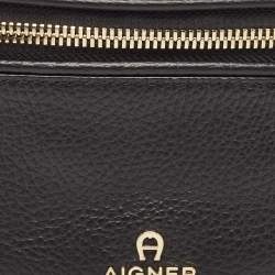 Aigner Black Leather Small Serena Belt Bag
