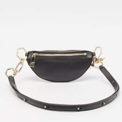 Aigner Black Leather Small Serena Belt Bag
