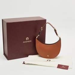Aigner Brown Leather Delia Hobo