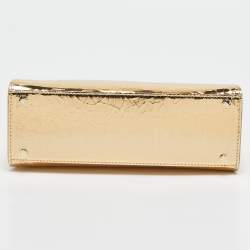 Aigner Gold Crackled Patent Leather Mini Cybill Tote