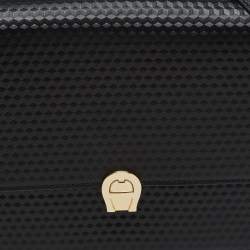 Aigner Black Textured Leather Genoveva Shoulder Bag