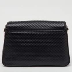 Aigner Black Textured Leather Genoveva Shoulder Bag