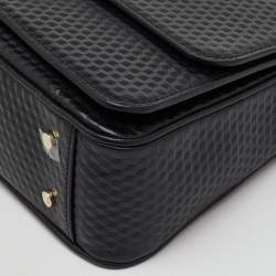 Aigner Black Textured Leather Genoveva Shoulder Bag