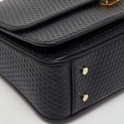 Aigner Black Textured Leather Genoveva Shoulder Bag