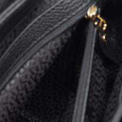 Aigner Black Textured Leather Genoveva Shoulder Bag