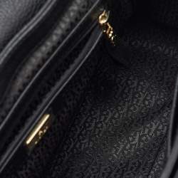 Aigner Black Textured Leather Genoveva Shoulder Bag