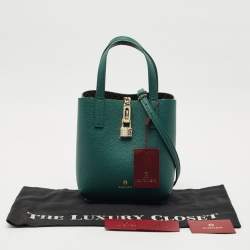 Pre Owned Aigner Forest Green Leather Leonie Hobo
