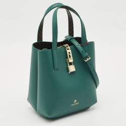 Pre Owned Aigner Forest Green Leather Leonie Hobo