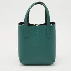 Pre Owned Aigner Forest Green Leather Leonie Hobo