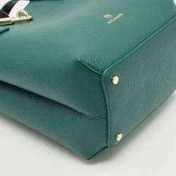 Pre Owned Aigner Forest Green Leather Leonie Hobo