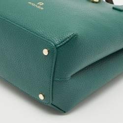 Pre Owned Aigner Forest Green Leather Leonie Hobo