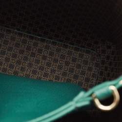 Pre Owned Aigner Forest Green Leather Leonie Hobo
