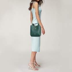 Pre Owned Aigner Forest Green Leather Leonie Hobo